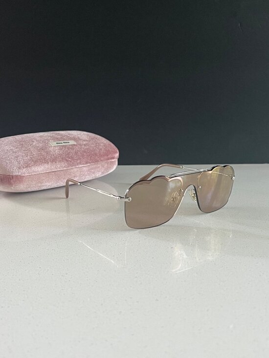 Miu Miu MU55US cloud shaped silver sunglasses main image 6